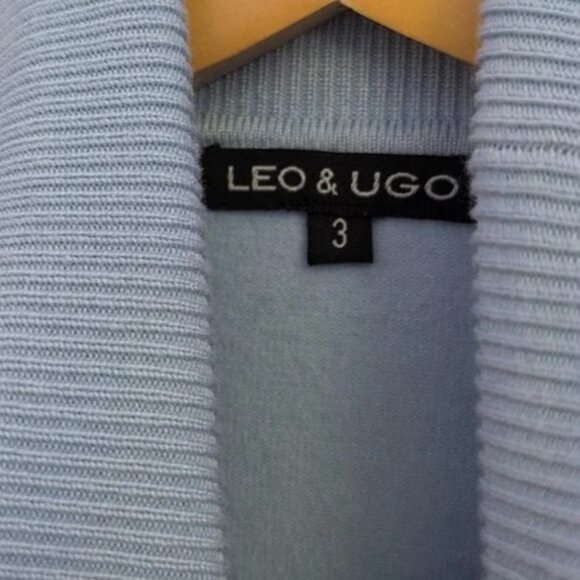 LEO & UGO light blue turtleneck sweater size 3 - Picture 4 of 5
